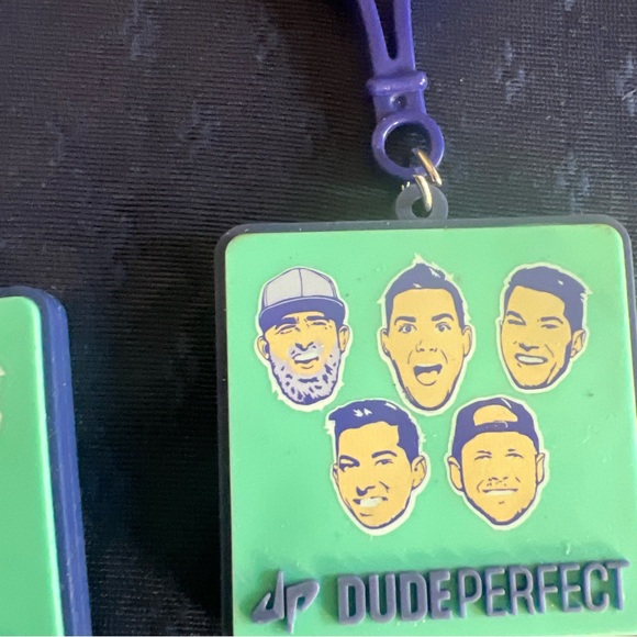 Dude Perfect MyBooster.com Keychain Bag Clip Vinyl Fundraiser Logo Lot Of 5 - Picture 4 of 10